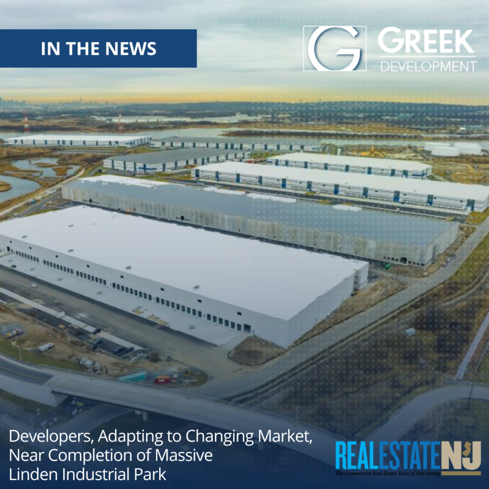 Developers, Adapting to Changing Market,  Near Completion of Massive  Linden Industrial Park